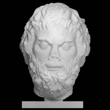 marble head bearded man metropolitan museum art york scan 3d print model - Mito3D