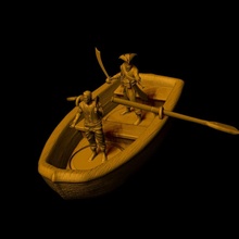 wooden boat toys & games mount pirate sea transport naval 3d print model - Mito3D