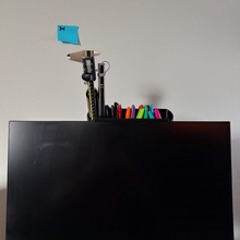 monitor lápiz taza jardín escritorio organización 3d print model - Mito3D