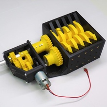 3d-printable shredder education bearing diy mechanical motor pla mechanism gear project plastic reduction gearbox fusion360 hackaday reducer crusher reductor fully-printable elecrtric 3d print model - Mito3D
