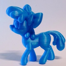 cautiously walking applebloom fan art cute bow pony mlp cautious 3d print model - Mito3D