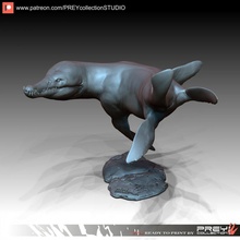 kronosaurus store beast fish monster shark hunter miniature tabletop 3d print model - Mito3D
