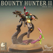 bounty hunter 2 - pre-supported fan art free baby desert star starwars yoda blaster wars trap solo legends boba fett empire jetpack mando mandolorian pit 3d print model - Mito3D