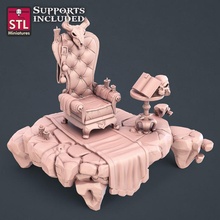 bruja silla juguetes juegos decoración fantasía accesorios mesa diorama calabozo d 3d print model - Mito3D