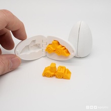 sürpriz Yumurta 3 v2 küçük tekerlek yükleyici oyuncaklar oyunlar baskı yeri yumurta ekskavatör 3d print model - Mito3D