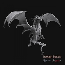 rojo Excelente wyrm legendario dragones juguetes juegos continuar fantasía guarida 3d print model - Mito3D
