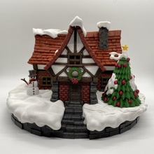 Weihnachten Hütte Garten Gebäude Dekoration Haus Beleuchtung Lichter Miniatur führt Ferien 3d print model - Mito3D