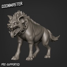war dog 1 toys & games mini wargaming wolf miniature tabletop dnd pathfinder hyena savage goon 3d print model - Mito3D