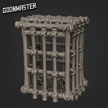 wooden cage toys & games terrain tribal warhammer wood dnd scatter tribe 3d print model - Mito3D