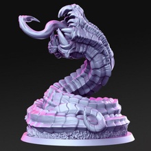 claw serpent - sandworm 32mm dnd toys & games monster worm rn estudio 3d print model - Mito3D