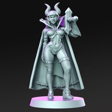 ambrosia- female monster hunter - 32mm dnd toys & games girl woman rn estudio 3d print model - Mito3D