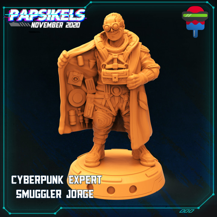 cyberpunk expert contrebandier Jorge jouets Jeux trucs Marchand Commerce PNJ cyberpunkred ombragé 3D print model - Mito3D