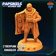 cyberpunk experto contrabandista Jorge juguetes juegos comerciante comercio npc cyberpunkred sombreado 3d print model - Mito3D