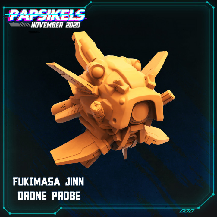 fukimasa jinn drone probe toys & games robotic guide bot sentry 3D print model - Mito3D