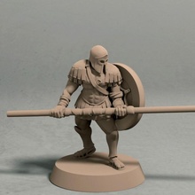 realm eros longspear pose 1 miniature stl file toys & games ancient dungeons fantasy mini rpg soldier wargaming tabletop ttrpg presupported supported 3d print model - Mito3D