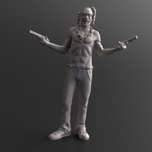 modern day survivor series 04 calvin - pre-supported toys & games dog 32mm snoop 3d print model - Mito3D
