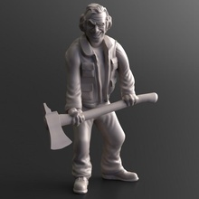 modern day survivor series 04 jak - pre-supported toys & games jack shining 32mm nicholson 3d print model - Mito3D