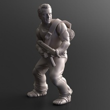 modern day survivor series 04 jon - pre-supported toys & games zombies 32mm 3d print model - Mito3D