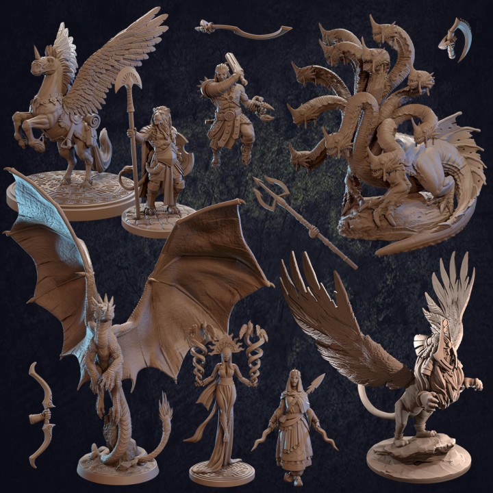 spiny thorntail trapper pack - presupported toys & games boss dragon dragons dungeons epic greek mini monster roman character miniature gladiator trappers pegasus dnd oracle assasin lodge leonin theros 3D print model - Mito3D