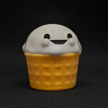 fondant heureux glace crème jardin mignonne figure glacée Facile jouet formes soutiens kawaii 3d print model - Mito3D