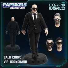 bald corpo vip bodyguard toys & games black men modular suit agent 3d print model - Mito3D