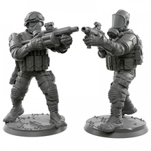 001 Milkor oyuncaklar oyunlar Ordu gaz maskesi modern asker Warhammer minyatür ölçekli model makineli tüfek wh40k önceden desteklenen 3d print model - Mito3D