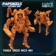 fkmsa droid mech mk1 toys & games gaming robot war wargaming weapons mecha bot 3d print model - Mito3D
