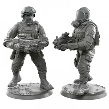 002 cicatrice jouets Jeux armée masque gaz moderne soldat marteau guerre miniature fusil scalemodel mitraillette wh40k 3d print model - Mito3D