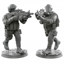 003 yara izi oyuncaklar oyunlar Ordu gaz maskesi modern asker Warhammer minyatür tüfek ölçekli model makineli wh40k Milkor 3d print model - Mito3D