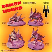 demon hound set toys & games december2020 supportedmini animalmini 4pieceset 3dmini 3d print model - Mito3D