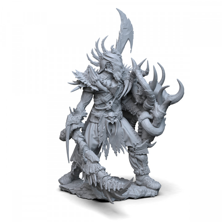 orc raider + add-ons toys & games miniture 3D print model - Mito3D