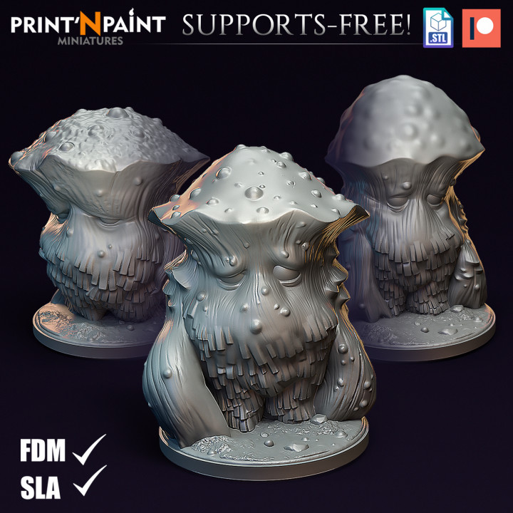 3 mantar filizler oyuncaklar oyunlar Bedava ejderhalar Zindanlar fantezi destek Warhammer desteksiz yaş zindan dnd myconid Sigmar filiz saproling saprolin 3D print model - Mito3D