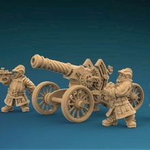 dwarf canon toys & games fantasy tabletop artillery wargame tabletopgame medfan 3d print model - Mito3D