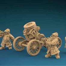 dwarf bombard toys & games fantasy miniature tabletop artillery wargame tabletopgame medfan 3d print model - Mito3D