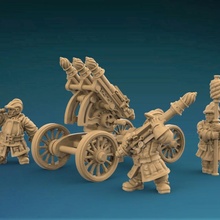 propeled shell device toys & games fantasy dwarf tabletop rocketlauncher artillery wargame tabletopgame medfan mainiature 3d print model - Mito3D
