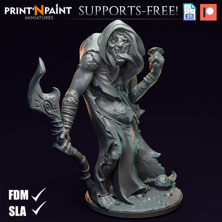 swamp witch toys & games creature dark dragons dungeons fantasy monster warhammer mage mushroom age dungeon 9th pathfinder hag sigmar 3D print model - Mito3D