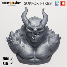 kıyamet iblis büst masaüstü Yazdır yaratık Şeytan model canavar boyama desteksiz boya şeytani büstler supports free 3d print model - Mito3D