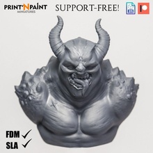 Doomwake Dämon Büste Tischplatte drucken Kreatur Diablo Modell Monster Malerei Unterstützung Farbe Supportfree dämonisch Büsten supports free 3d print model - Mito3D