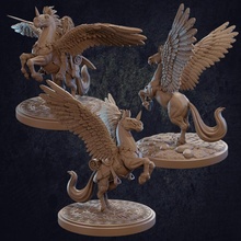 aechelon thunderclap pack - presupported toys & games dragon dragons dungeons hero lion mini mount roman unicorn character horse miniature flying trappers pegasus dnd tabaxi lodge leonin theros 3d print model - Mito3D