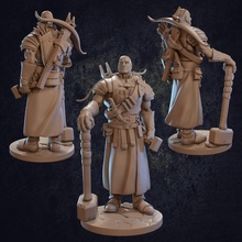 jeremiah Schmied Kunsthandwerker vorausgesetzt Spielzeuge Spiele Drachen Dungeons Kämpfer Held Mini Rollenspiel Charakter Miniatur männlich Hammer Fallensteller Armbrust Schurke dnd Kleriker 3d print model - Mito3D