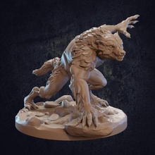 werewolf - presupported toys & games beast creature dragon dragons dungeons hero horror mini monster rpg wolf character miniature evil trappers dnd lodge lycanthrope 3d print model - Mito3D