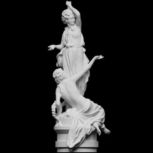 torch scan sculpture france 3dprintable orsay 3d print model - Mito3D