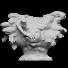 vaso decorato maschere ninfe satiri scansione Francia 3dprintable orsay 3d print model - Mito3D