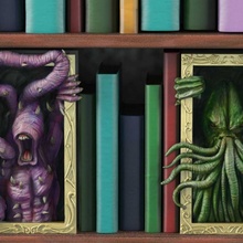 Lovecraft Buchstütze chtulu Geschäft druckbar Buch Fantasie fdm Grusel Monster Nerd pla lesen Original seltsam Bibliothek Necrononomicon Geheimnis vorausgesetzt Abenteurer 3d print model - Mito3D