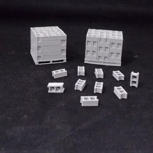 bloques cemento moderno terreno bloquear construcción dispersión ceniza bloque 3d print model - Mito3D
