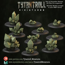 crystals scatter depleted fantasy miniatures terrain magic bases ore mines 3d print model - Mito3D
