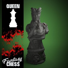 chess queen fantasy style set paint boardgame schach nigin 3d print model - Mito3D