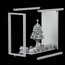 crisstmas suporte livro Natal luzes árvore natal Vila biblioteca Navidad feriados Natale 3d print model - Mito3D