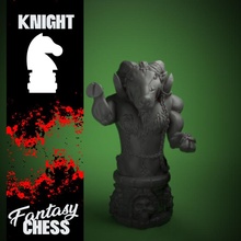 chess knight fantasy style set paint boardgame pferd brettspiel schach bemahlen widda 3d print model - Mito3D