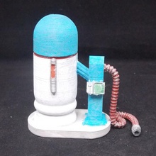 futuristico carburante pompa negozio sci fi scienza terreno gas ostacolo finzione scattert 3d print model - Mito3D